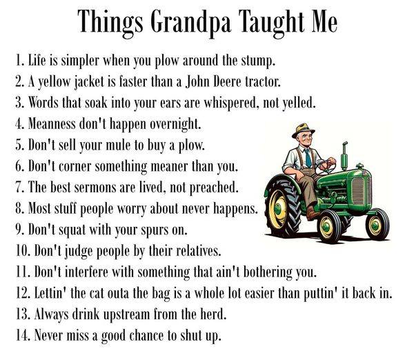 10 things my grandpa taught me