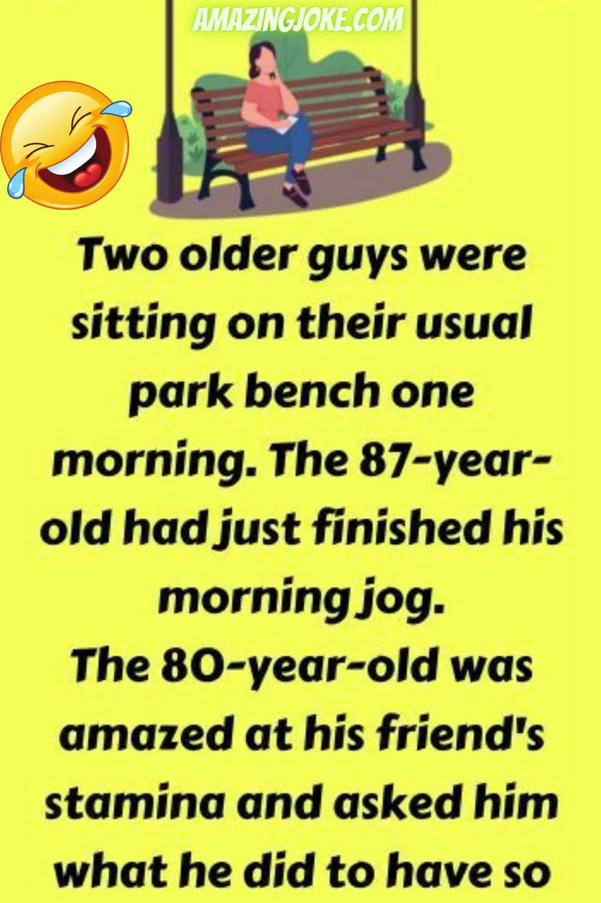 Two older guys were sitting on their usual park