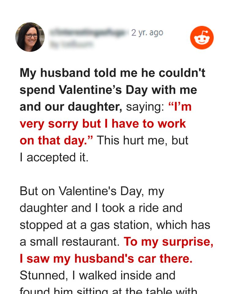 My Husband Mentioned He’d Be Working on Valentines Day, Then I Discovered Him in a Restaurant