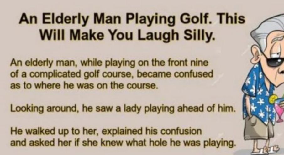 An Elderly Man Playing Golf