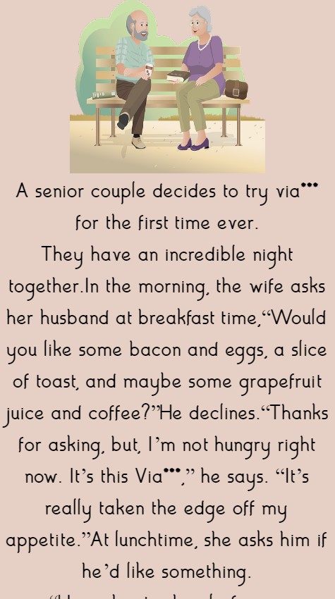 A senior couple decides to try